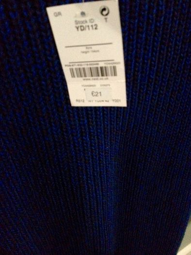 BNWT...Next Boys Cotton Jumper in Royal Blue/Navy (9-10yrs)