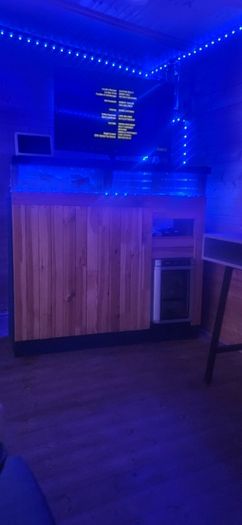 Home Bar with Wine Fridge included