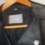 b. young black leather jacket, ladies medium Image 2