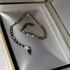 Vintage Hallmarked 9ct Gold Figaro Bracelet
