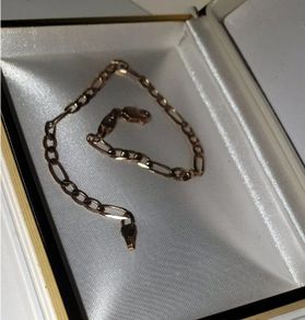 Vintage Hallmarked 9ct Gold Figaro Bracelet