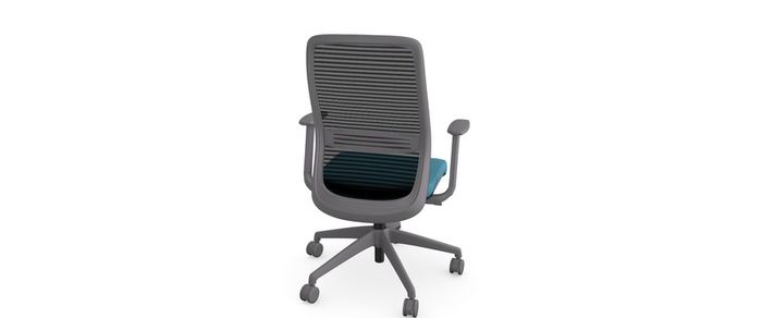NV High Back Swivel Mesh Chair Grey Frame with adjustable arms