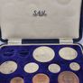 South Africa 1953 Silver Proof Coin Set in Original Holder 5 Shillings to Farthing Stunning Proof Coins Image 2