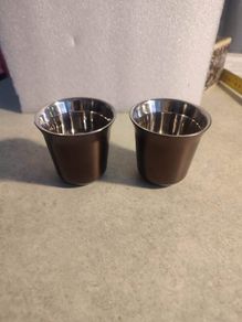 Set of 2 Browne Nespresso Pixie Metal Shot Cup Set