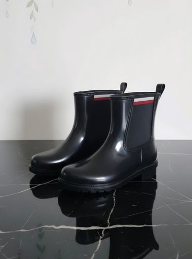 Tommy Hilfiger Signature Elastic Cleat Rain Boots Black s. 4/37