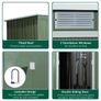 9ft x 4ft Garden Shed with Kit Ventilation & Doors Light Green Image 7