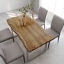 Dining Table 160x80x76 cm Solid Acacia Wood Image 5