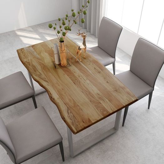 Dining Table 160x80x76 cm Solid Acacia Wood