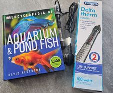 Aquarium & Pond fish book, heater& thermometer for fish tank