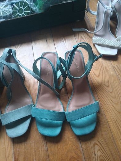 green block heels