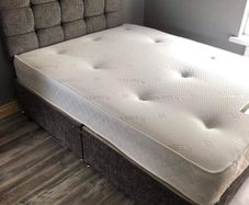 Brand New Stylish King Size Divan Beds Instock. New Tufted Memory Foam Mattresses Available