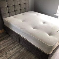 Brand New Stylish King Size Divan Beds Instock. New Tufted Memory Foam Mattresses Available