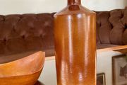 Large Vintage Bourne Denby Brown Stoneware Ink Bottle English Pottery 24cm Rustic