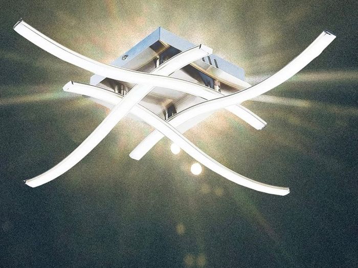 LED Ceiling Light, Elegant Curved Design Ceiling Lights, 4 Built-in LED Boards, 28W Cool White Light 6000K,Modern Ceiling Fixture for Living Rooms, Bedroom, Kitchen Hallway and Bedroom,2000 Lumens MULTIPLE STYLES AVAILABLE (FREE POSTAGE)