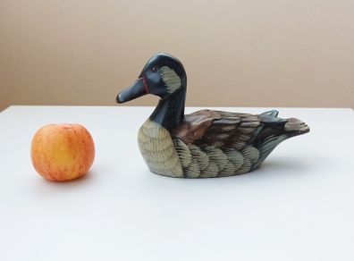 Wooden hand painted duck  height 12cm