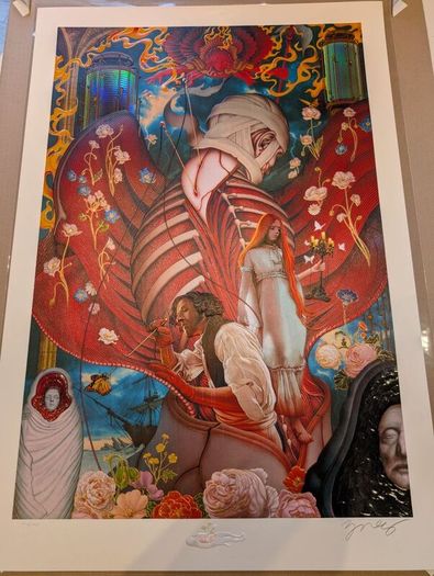 James Jean Frankenstein Signed and Embossed Movie Poster Guillermo Del Toro Art Print #/1337