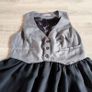Grey Black Dress size 10 Image 3