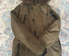 Superdry Mens Everest Parka Jacket - Khaki Green - Size (xs)