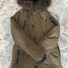 Superdry Mens Everest Parka Jacket - Khaki Green - Size (xs)