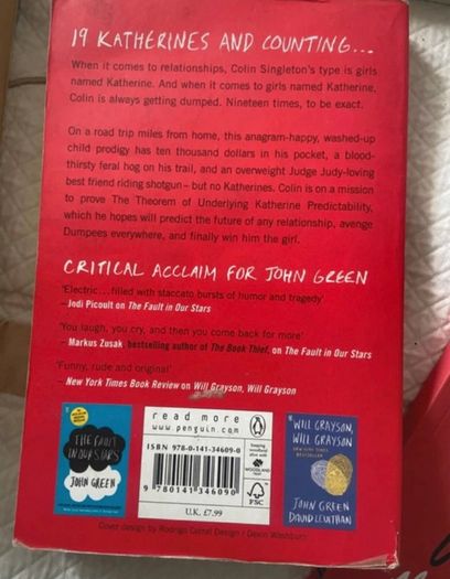 3 x John green books