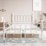 Double Metal Bed Frame 135 x 190 cm with Headboard Image 5