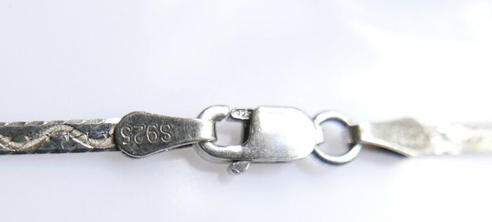 Vintage 925 Sterling Silver 16" Necklace Flat Chain 3.1 grams