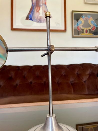Nautical Decorative Magnifying Glass With Adjustable Stand Desktop Brass Detail