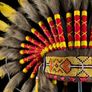 Large handmade Indian headdress on custom stand Image 6