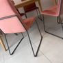 Light Oak Table & 4 pink velvet Chairs Image 4