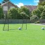 _Kids Football Goal Quick Assembly Garden Park Beach Iron Pipes PE Net Image 2
