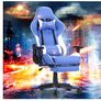 Ergonomic Gaming Chair, Computer Desk Chair Racing Design with Wide Back Cushion, Extendible Footrest in Waist Area Simply Connect to PC (Blue 1) Image 6