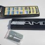 Chrome Metal Mercedes Benz AMG Front Grill Bonnet Badge Emblem Grill Emblem Badge Image 4
