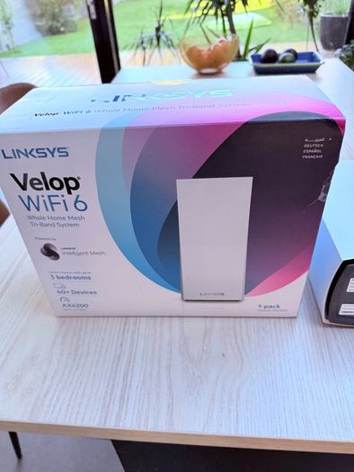 Linksys Velop WiFi 6 Mesh Router Tri-Band AX4200 White