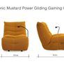 Mustard Fabric Gaming Power Recliner Image 4