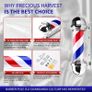 50cm Barber Pole, Red Blue and White Barbershop Rotating Light Fixture, Image 4