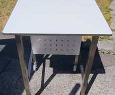 Tall Stainless Steel Table Workbench On Castor Wheels