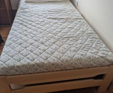 Wooden single bed