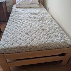 Wooden single bed