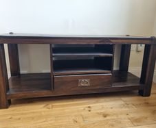 dark wood tv stand