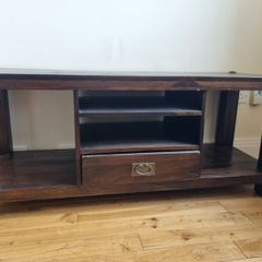 dark wood tv stand