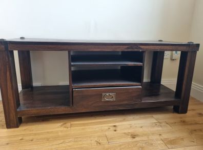 dark wood tv stand