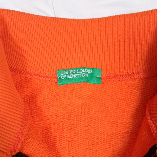 United Colors of Benetton Bright Orange Logo Track Jacket Slim Fit 8UK/36EU