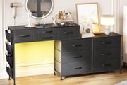 170cm Chest of Drawers with Charging Station and LED Light