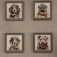 J Lea Framed Dog Prints