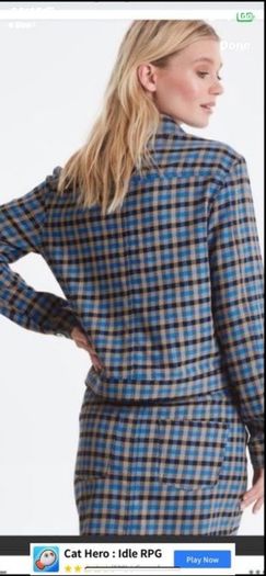 jacket Bnwt check jacket denim jacket shape 8-10
