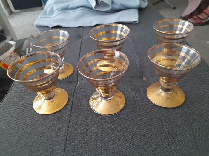 Amber Glasses set of Six