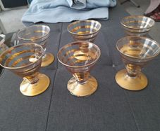 Amber Glasses set of Six