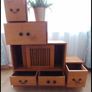 Unique wooden tiered storage / drawer unit / cabinet Image 3