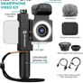 Movo - Complete Universal Smartphone Video Kit with Phone Rig, Built-in Stereo Microphone and LED Light, Wide-Angle and Fisheye Lenses - Compatible with iPhone and Android Phones (FREE POSTAGE) Image 2