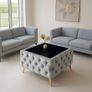 Coffee table with glass top Image 5